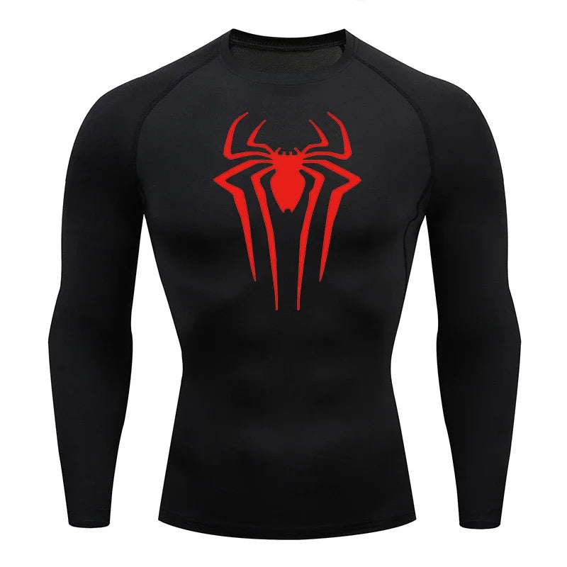 Fitted Crew Neck Long Sleeve Compression T Shirt