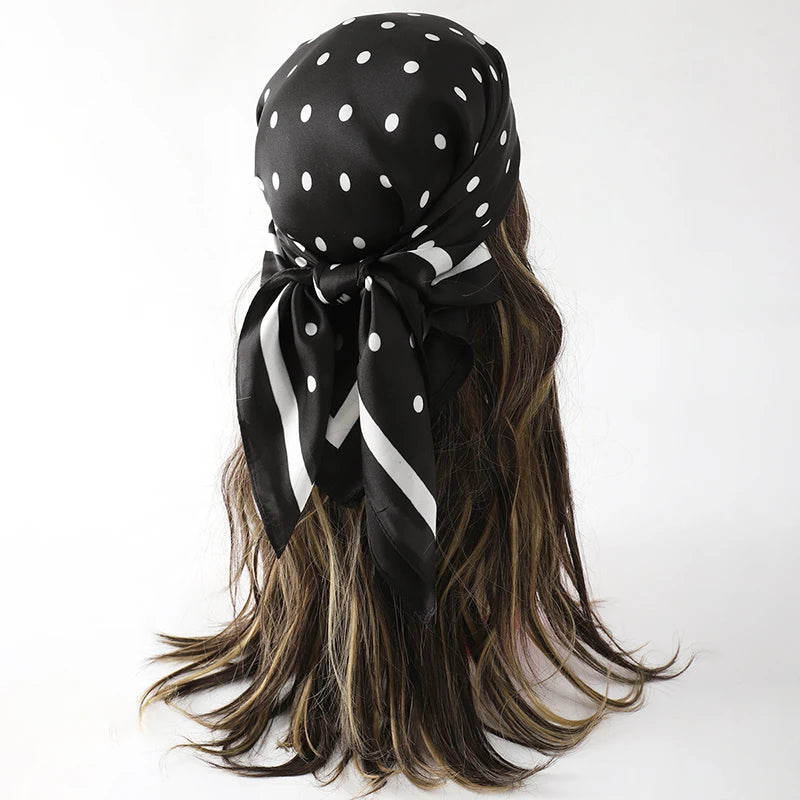 Floral Print Square Scarf for Head and Neck Styling