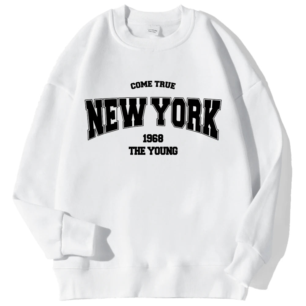 Letter Graphic Long Sleeve Pullover Casual Sweatshirt for Layering
