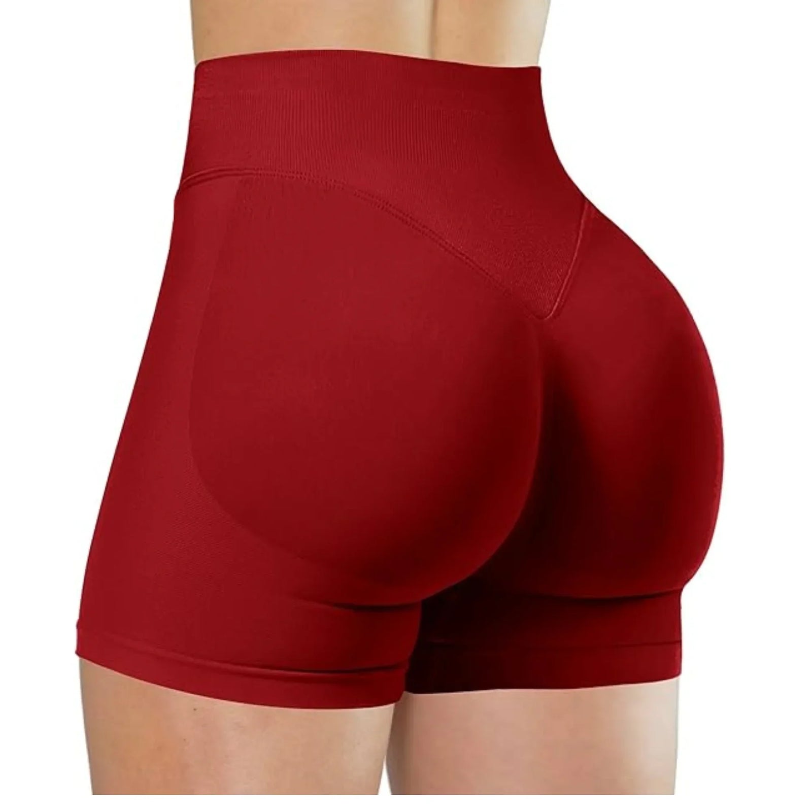 Women's High-Waist Knit Yoga Shorts with Stretch Fit for Training