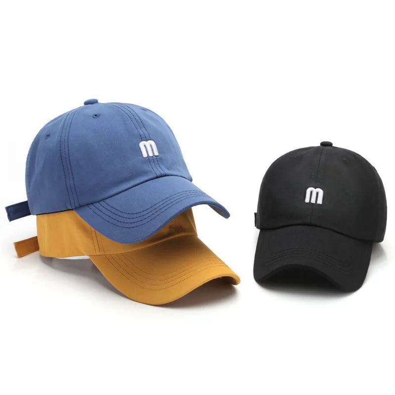 Letter Embroidered Baseball Cap with Curved Brim Shape