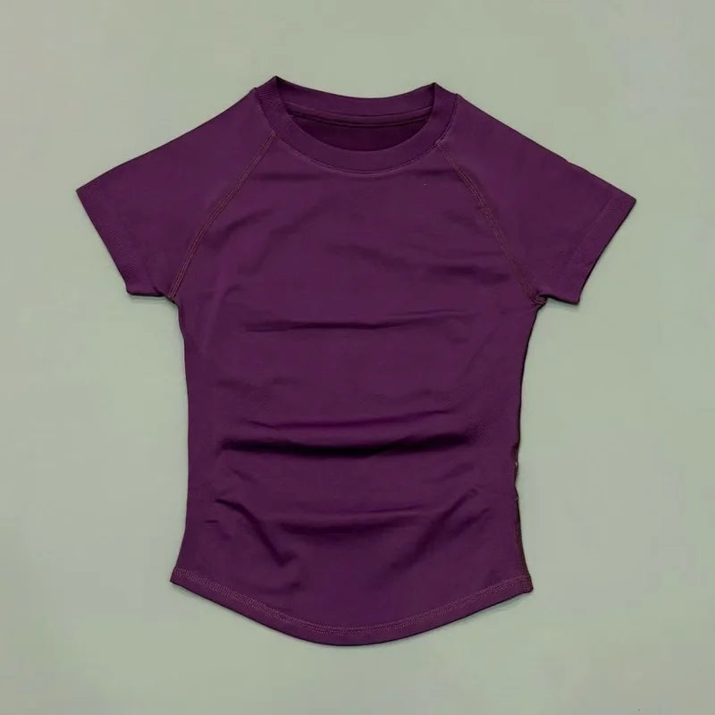 Women's Crew Neck Short Sleeve Sports T-shirt For Workout Outfits