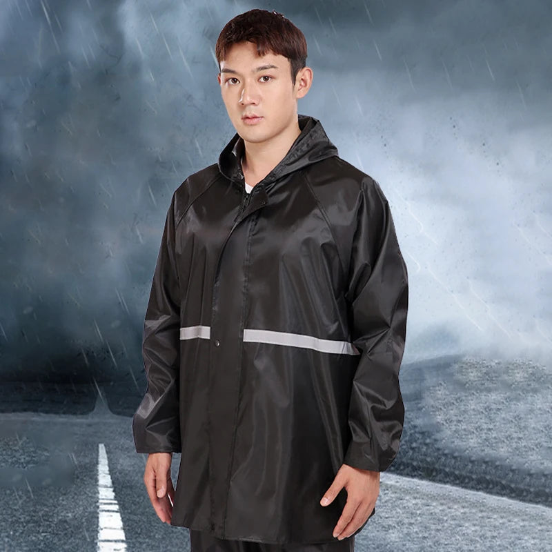 Outdoor Hooded Jacket and Trouser Clothing Set with Style Options