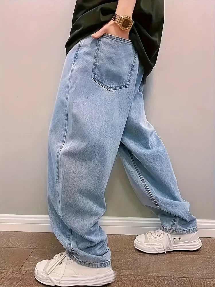 Men's Wide Leg Denim Jeans for Casual Everyday Wear