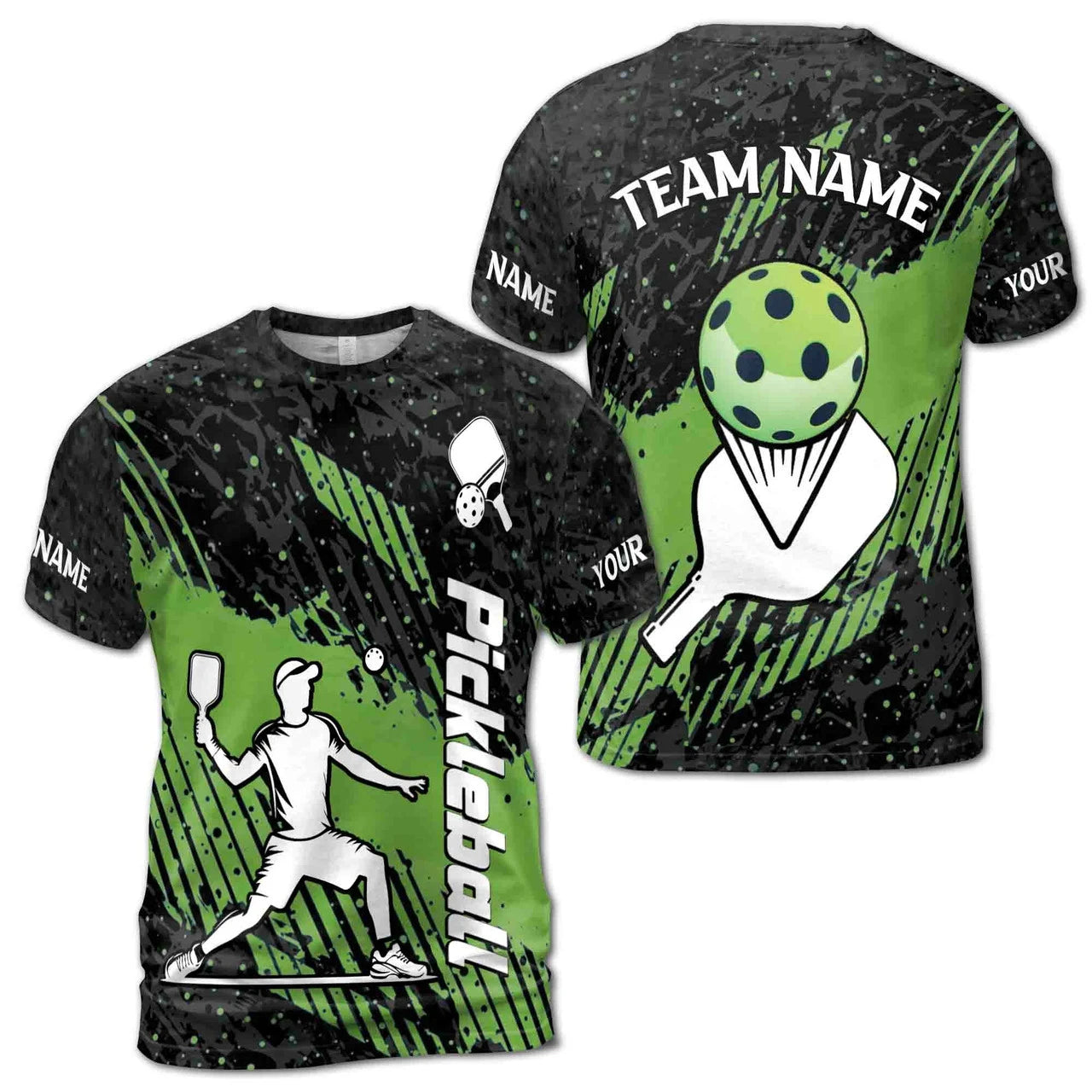 Pickleball Graphic Short Sleeve Crew Neck Sports T Shirt