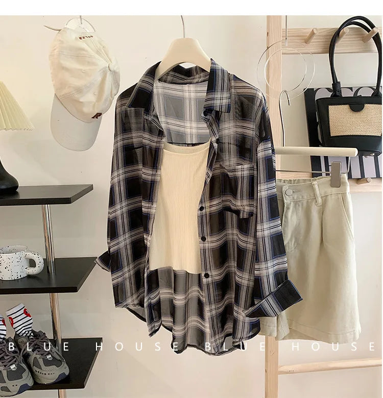 Women's Checked Long Sleeve Shirt