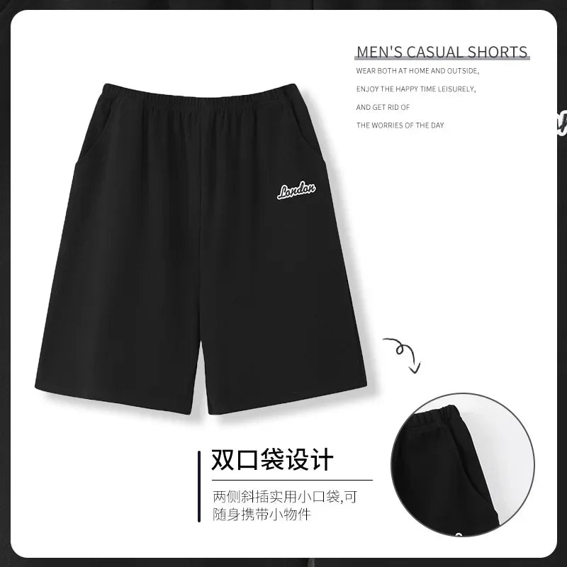 Men's Solid Elastic Waist Pocket Lounge Sleep Shorts with Style Options