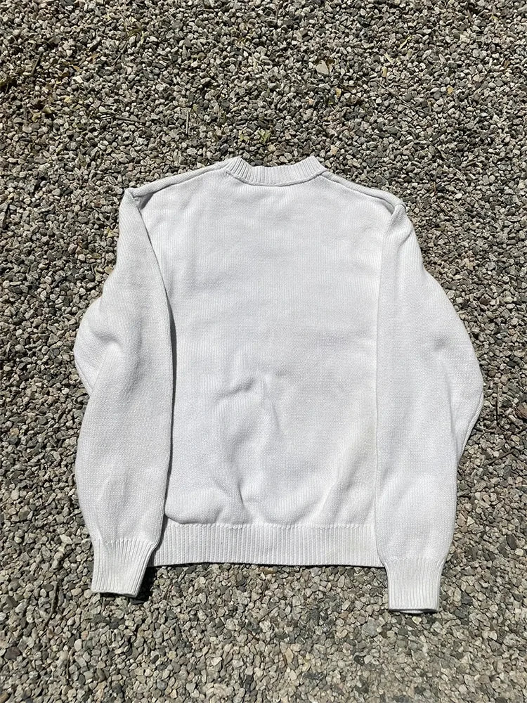 Men's Graphic Crew Neck Long Sleeve Knit Sweater