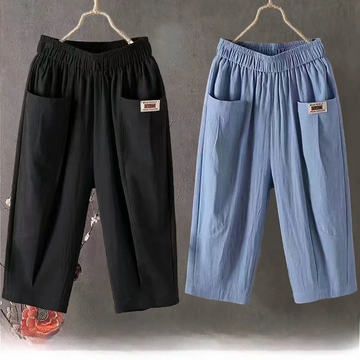 Women's Loose Cropped Harem Pants For Workout Outfits