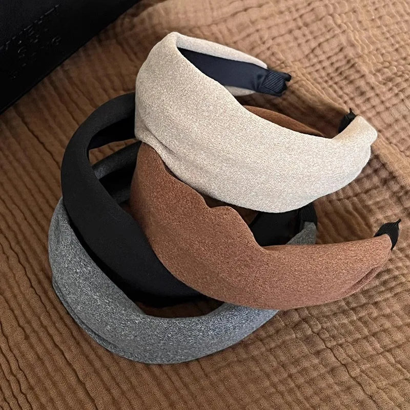Wide Fabric Covered Padded Headband for Everyday Hair Styling