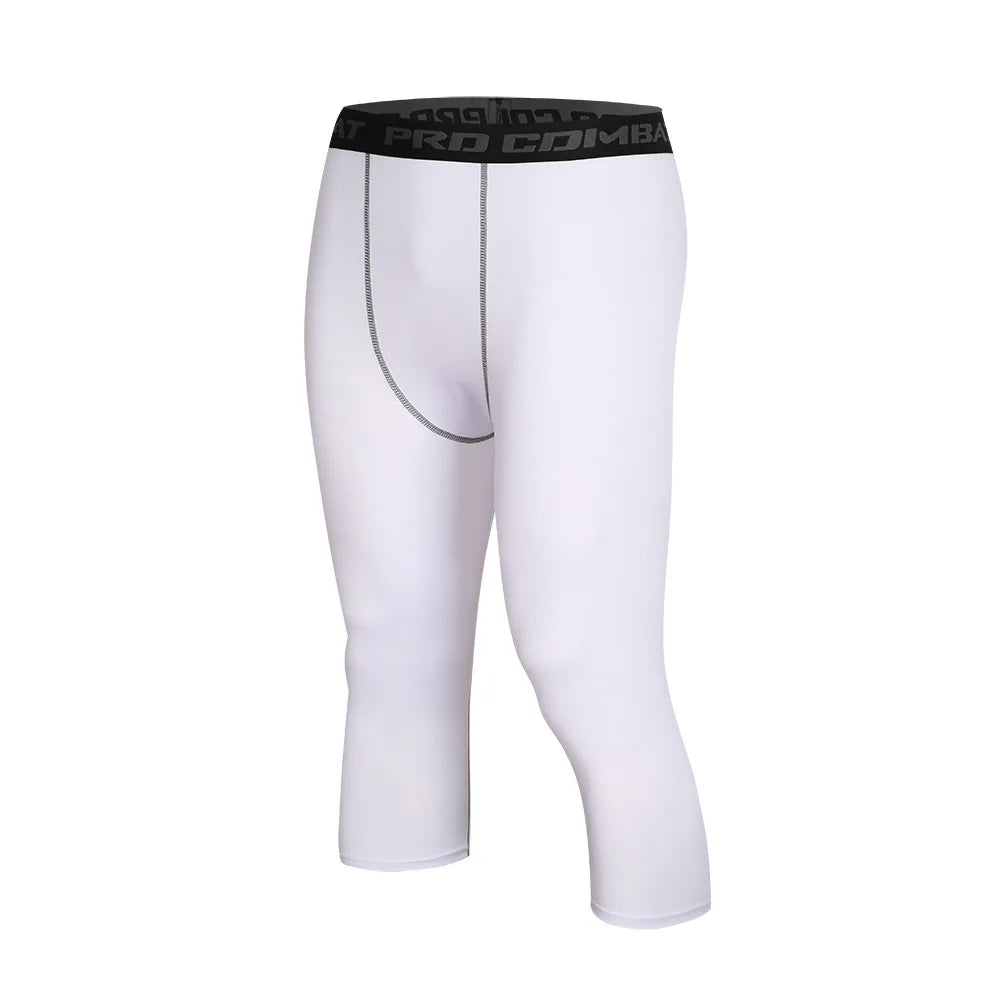 Men's Cropped Fitted Training Leggings For Everyday Wear