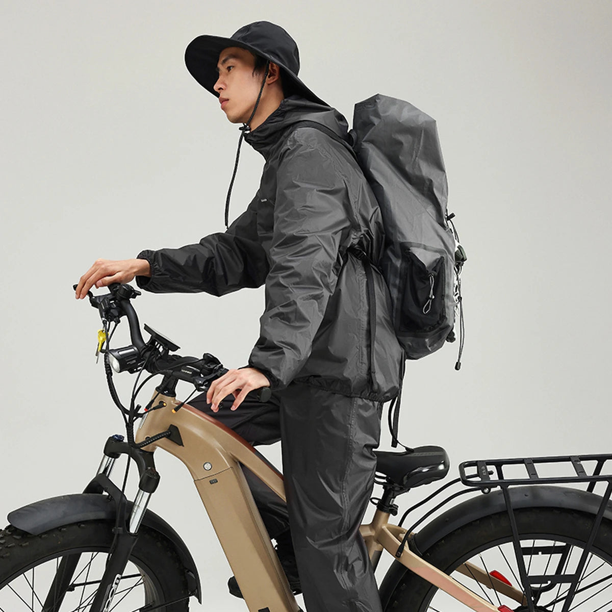 Outdoor Hooded Jacket and Trouser Clothing Set with Style Options
