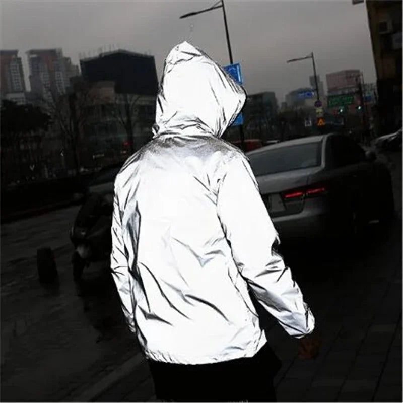 Hooded Long Sleeve Full Zip Casual Streetwear Jacket
