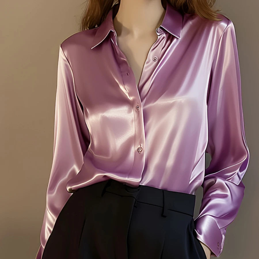 Women's Collared Long Sleeve Shirt