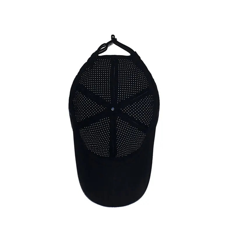 Solid Mesh Baseball Cap with Curved Brim Shape