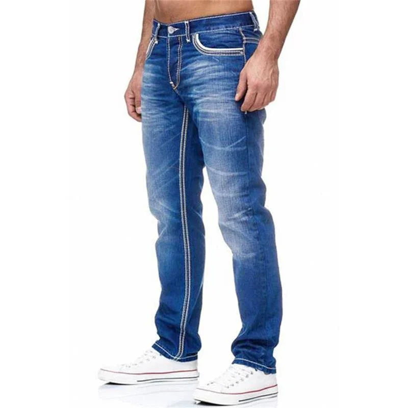 Men's Straight Leg Denim Jeans for Casual Everyday Wear