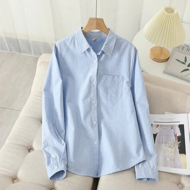 Women's Collared Shirt with Plain and Striped Options