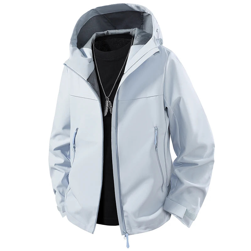 Unisex Waterproof Oil-Resistant Hiking Jacket for Outdoor Use