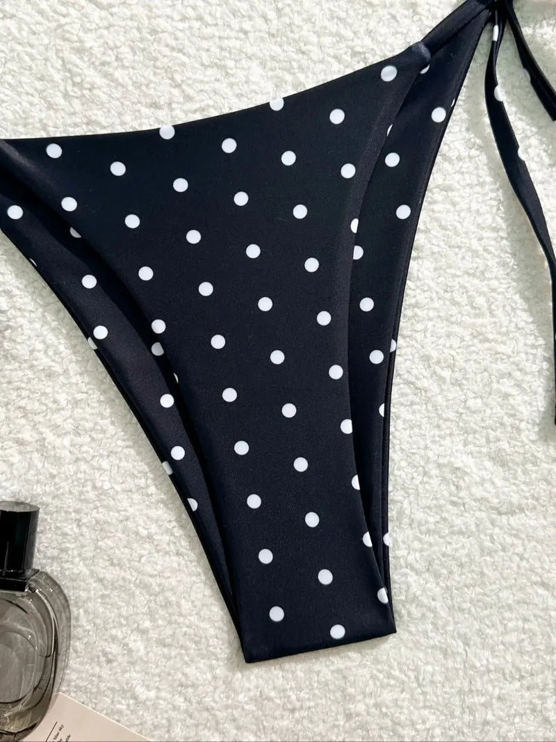 Black and White Polka Dot Bikini