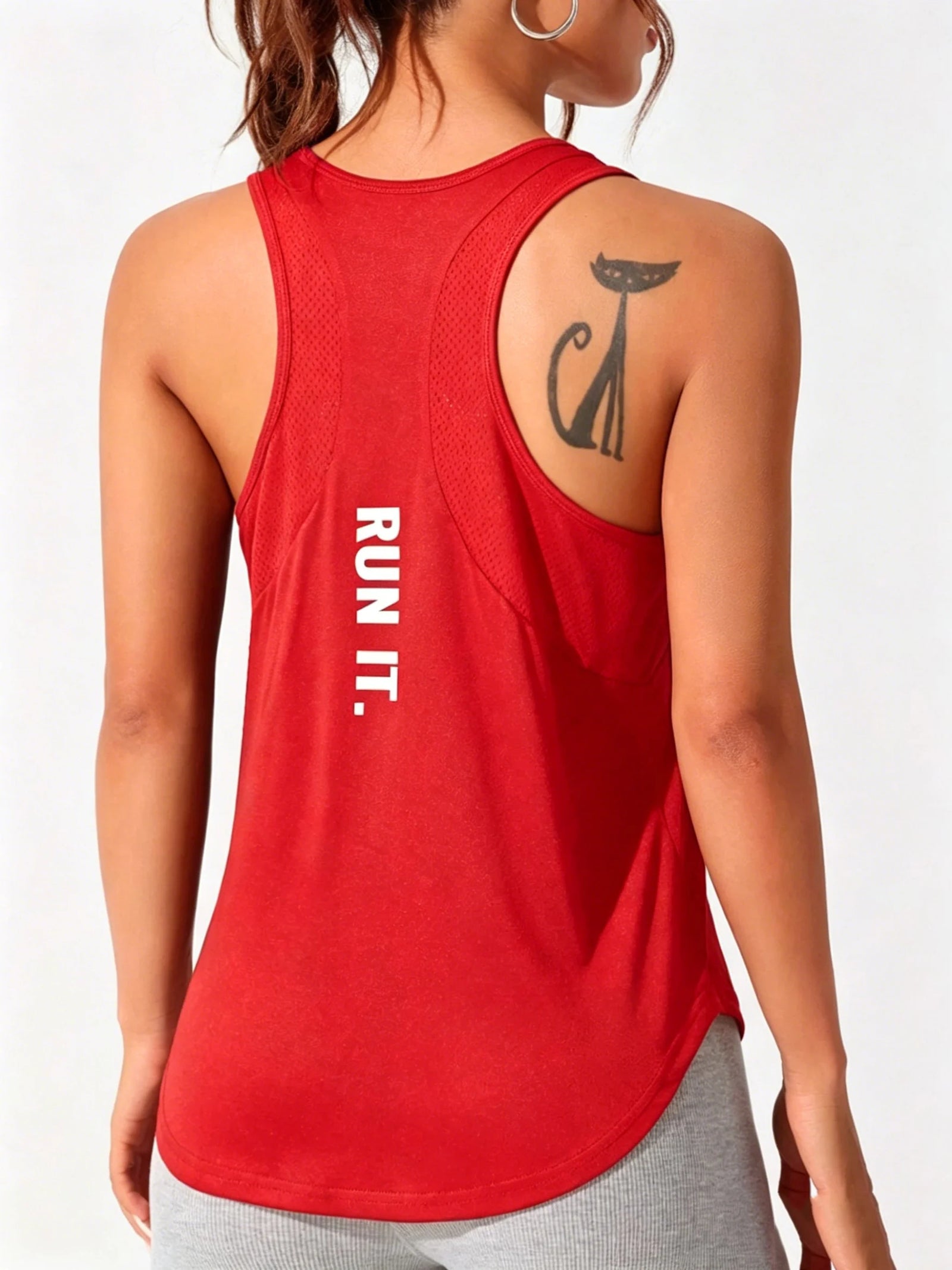 Women's Loose Racerback Sleeveless Sports Tank Top For Workout Outfits