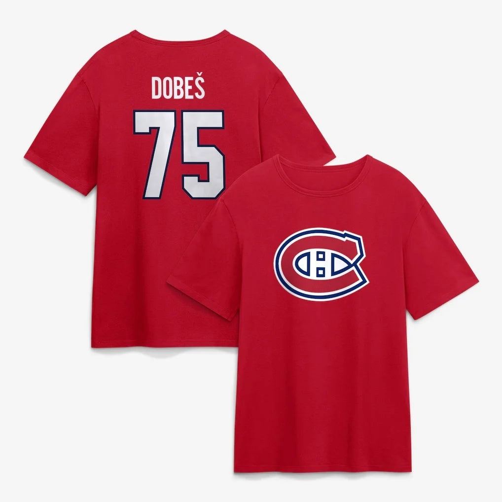 Montreal Player Number Graphic Short Sleeve T-shirt For Sports Outfits