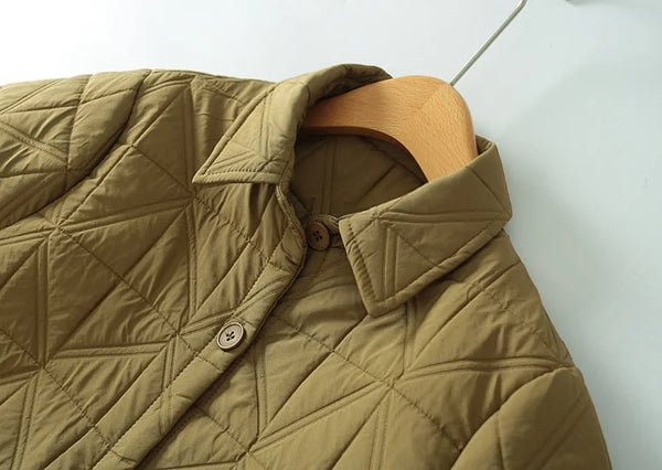 Casual Quilted Winter Coat For Women Single Breasted Irregular Mid Length A Line Long Sleeved Cotton Jackets Woman 4XL