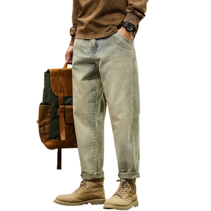 Men's Wide Leg Denim Jeans for Casual Everyday Wear