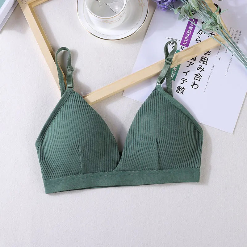 Women's Ribbed Triangle Sports Bra