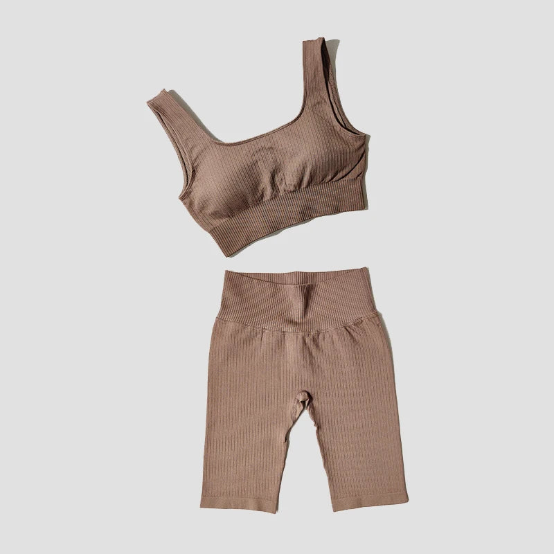 Women's Bra And Shorts Yoga Set For Workout Outfits
