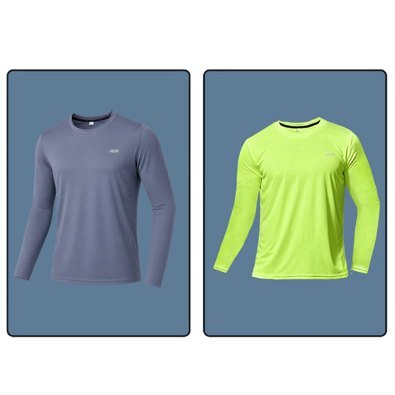 Men's Raglan Long Sleeve Crew Neck T-shirt For Workout Outfits