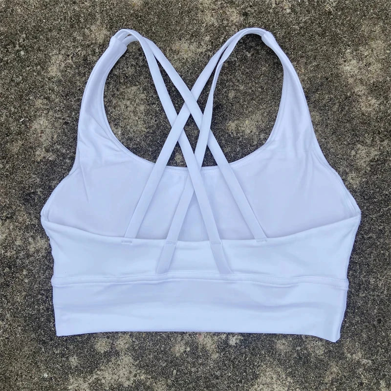 Women's Thin Strap Cross Back Sports Bra