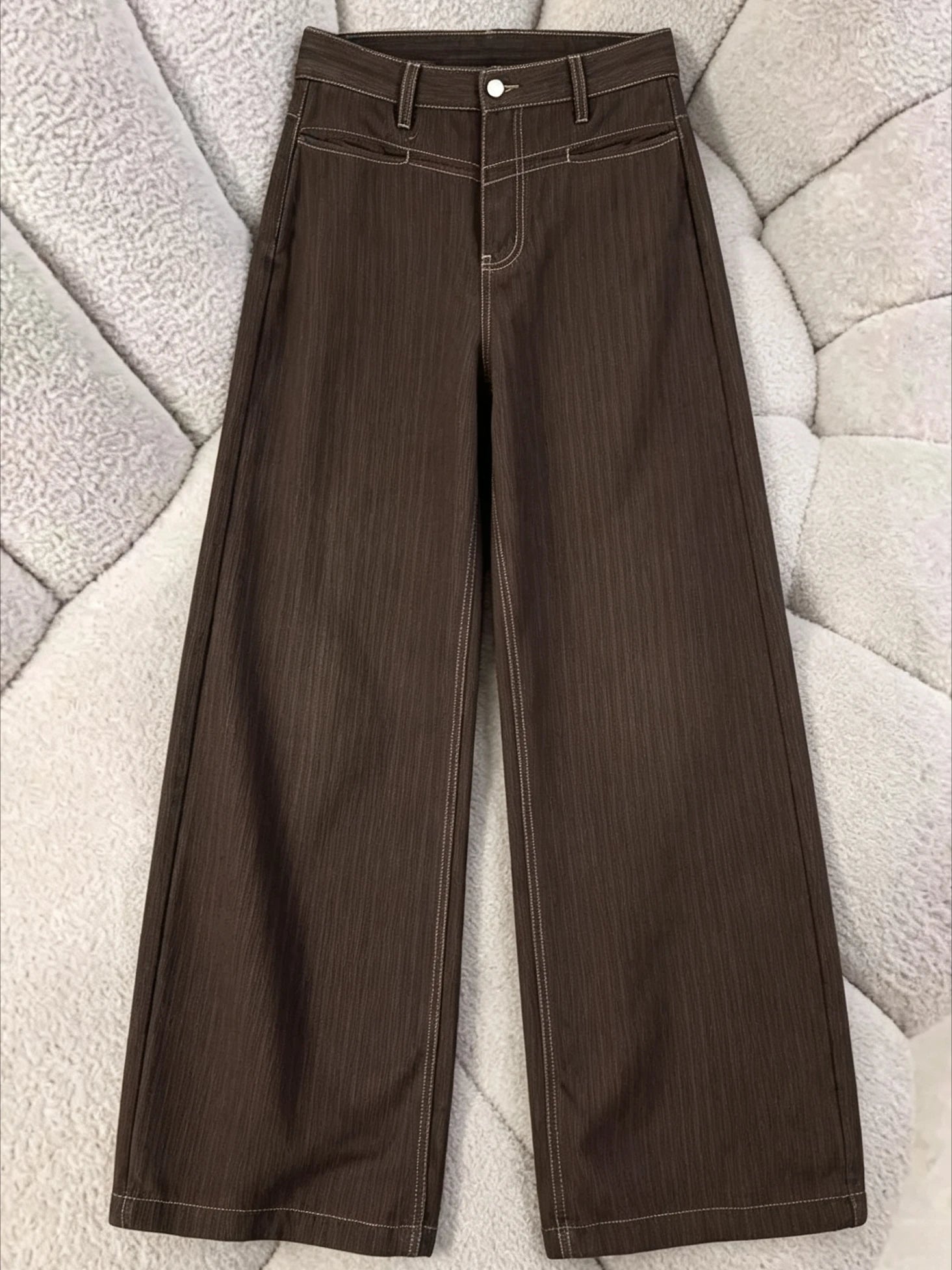 Women's Striped Washed Loose Fit Denim Jeans For Everyday Outfits
