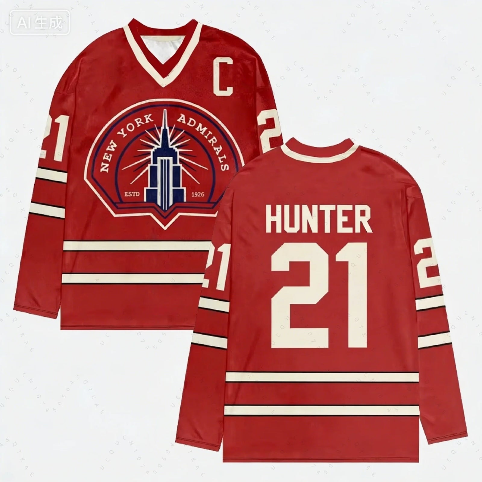 Rivalry Player Number Graphic Long Sleeve Jersey For Sports Outfits