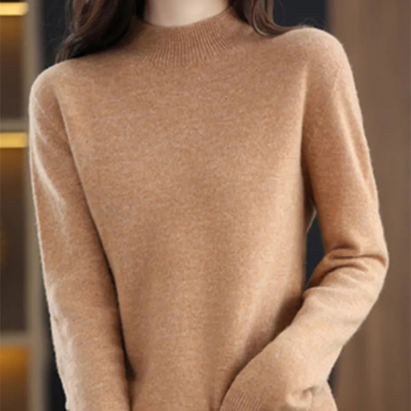 Women's Raised Rib Long Sleeve Knit Sweater Casual Knit Layer