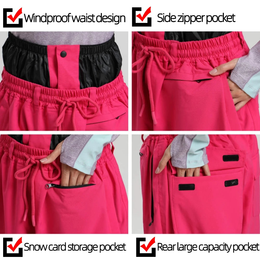 Full Length Loose Fit Ski and Snowboard Winter Pants