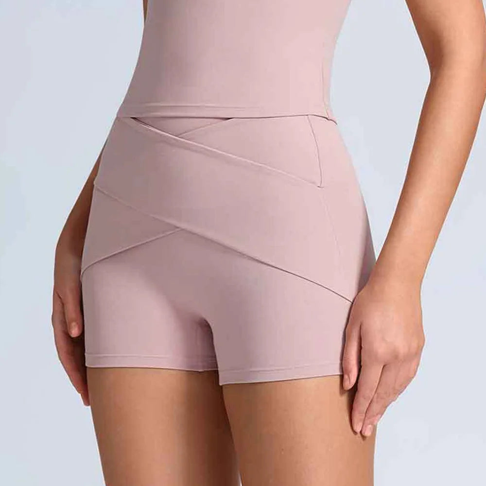 Women's Off-Shoulder Top and Shorts Workout Set