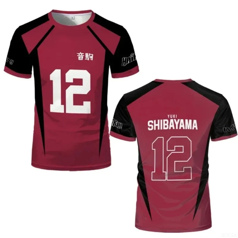 Nekoma Number Volleyball Short Sleeve T-shirt For Sports Outfits