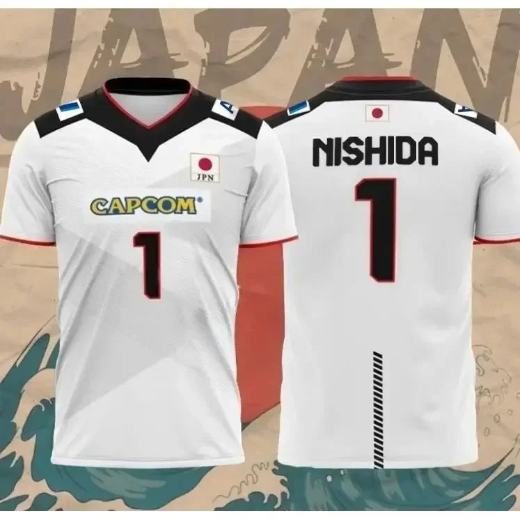 Volleyball Graphic Short Sleeve Sports Jersey with Number Print