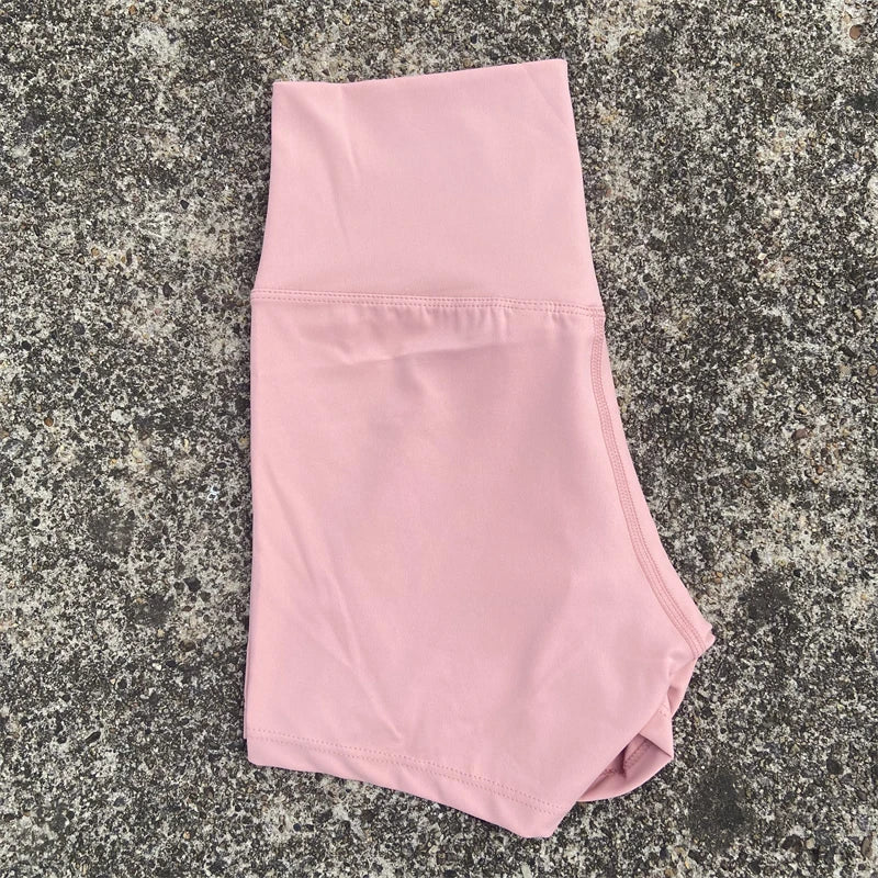 Women's High Waist Nylon Blend Biker Shorts with Colour Options
