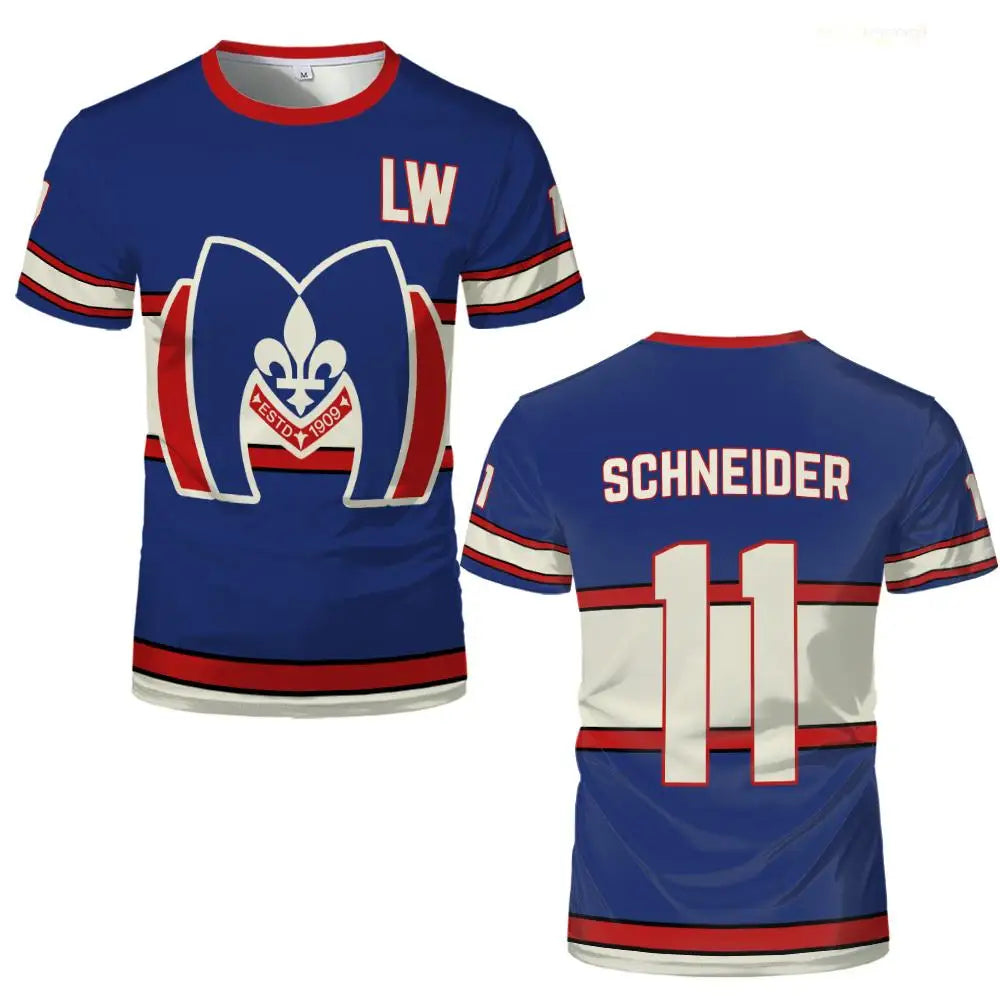Rivalry Player Number Graphic Short Sleeve T-shirt For Sports Outfits
