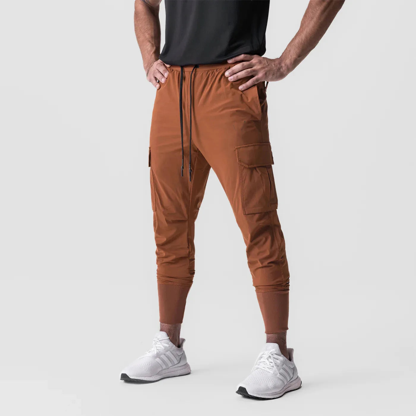 Men's Multi Pocket Drawstring Waist Casual Cargo Pants