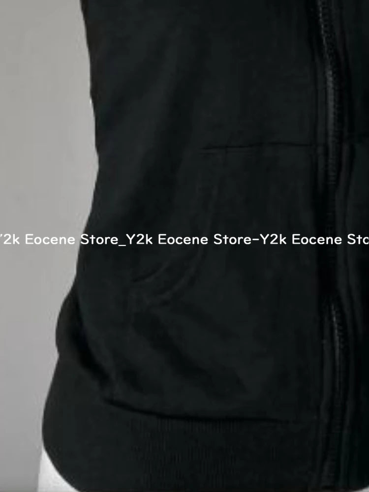 Hooded Short Sleeve Full Zip Casual Top for Layering
