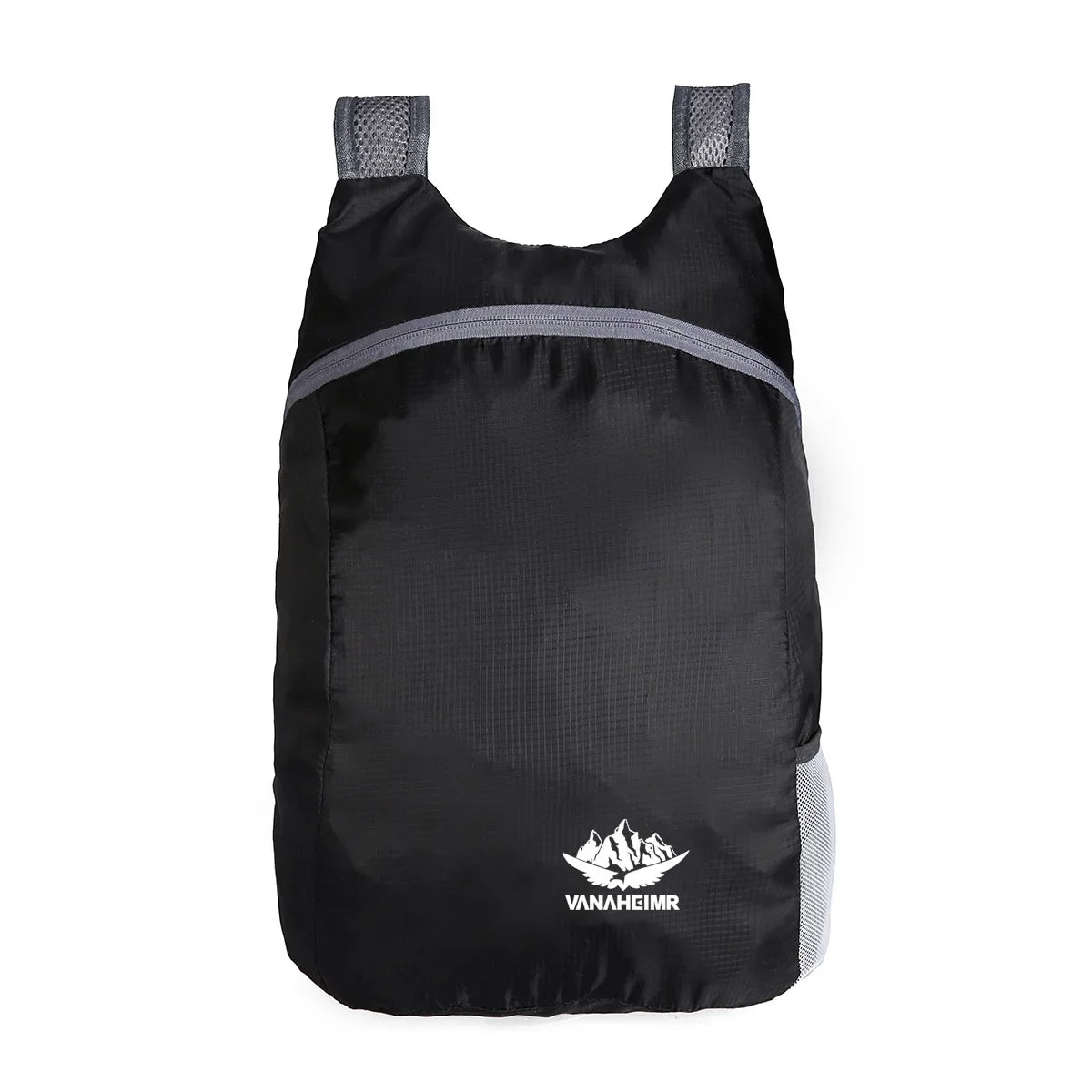 Foldable Backpack with Front Pocket and Side Bottle Pockets