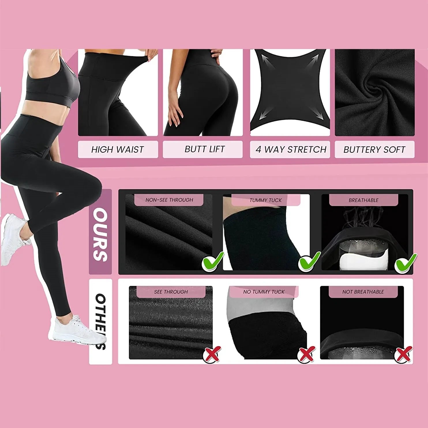 Women's High-Waist Workout Leggings
