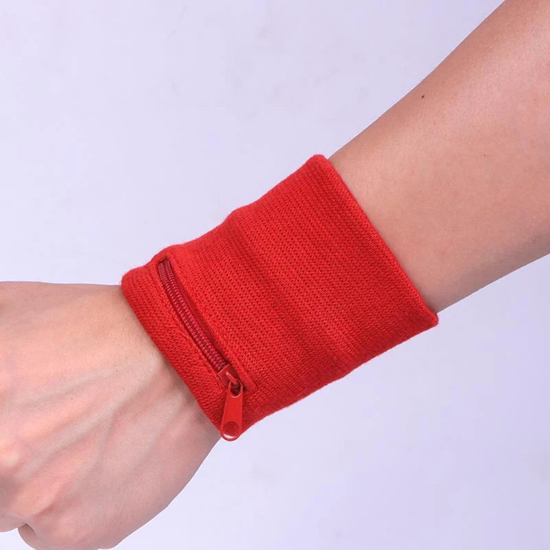 Zippered Wrist Pouch Wallet with Soft Band Shape