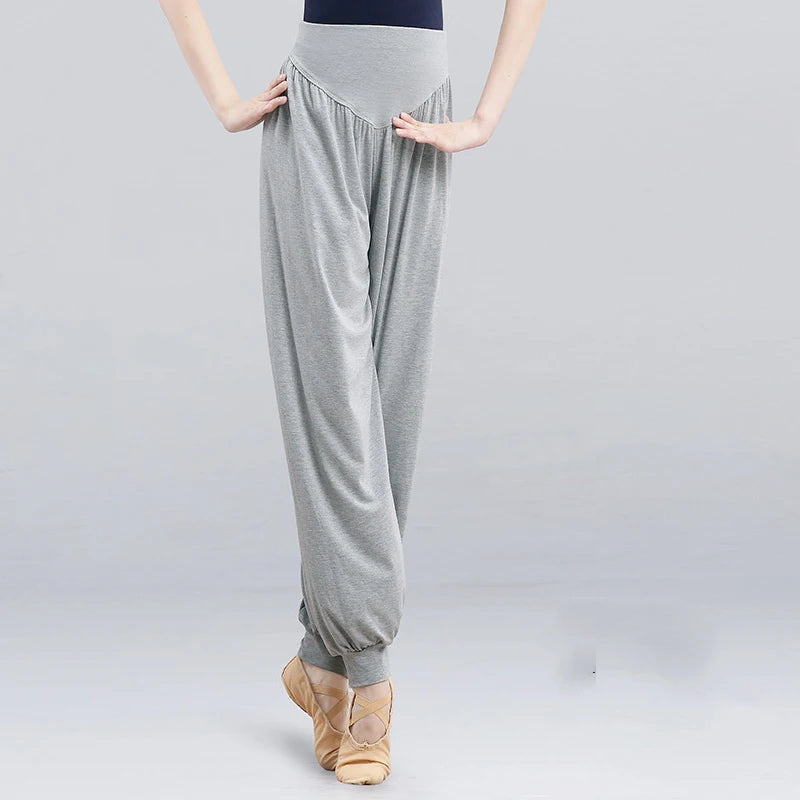 Women's Wide Leg Dance Pants with Flowing Palazzo Shape for Movement Practice