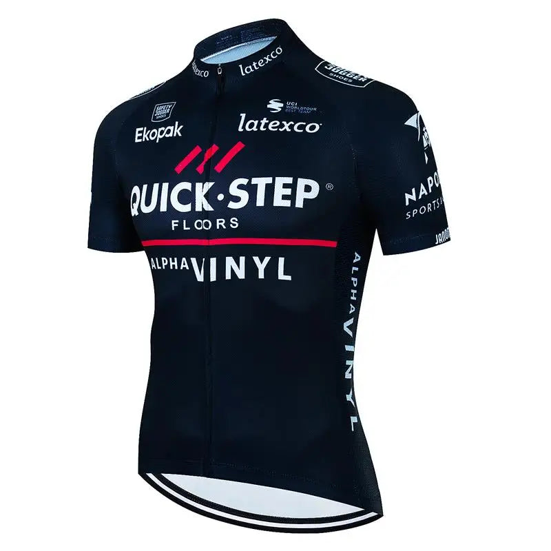 Short Sleeve Zip-Front Cycling Jersey with Pockets for Spring and Summer