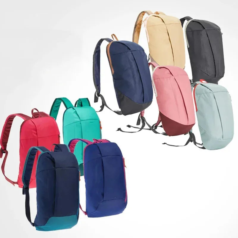 Compact Plain Backpack with Front Zipper Pocket and Twin Shoulder Straps