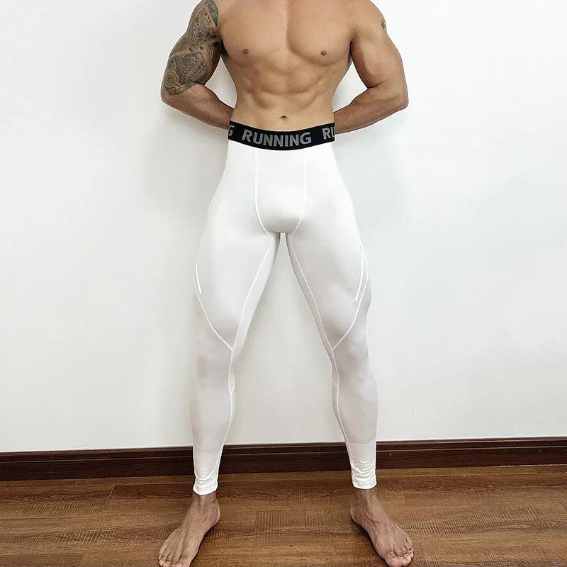Men's Fitted Training Leggings for Gym and Running