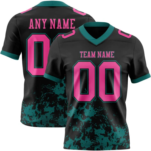 American Football Graphic Short Sleeve Crew Neck Sports T Shirt